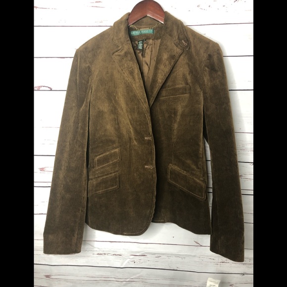 Vintage Polo Ralph Lauren NWT tweed brown blazer